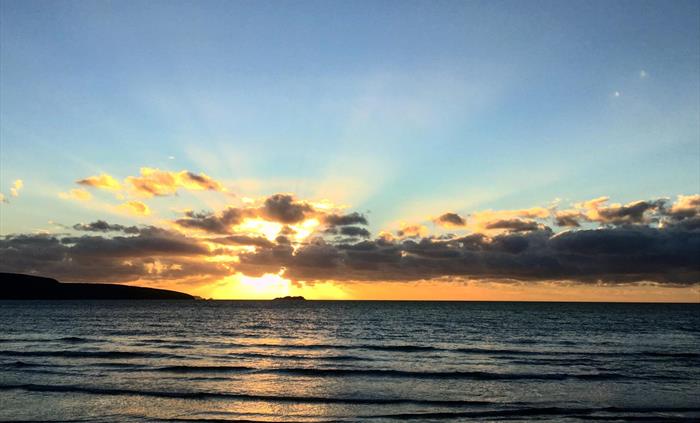 Sunset at Broad Haven Beach
